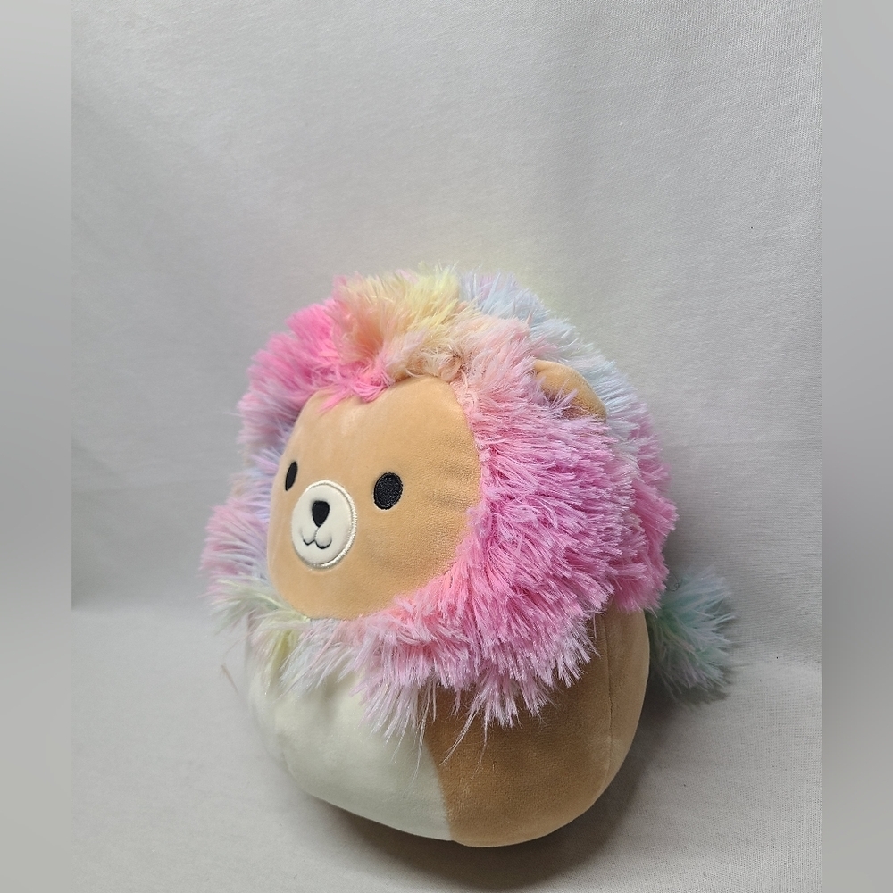Squishmallow Leonard the Lion Rainbow Mane Plush Stuffed Toy 8” - Picture 4 of 4